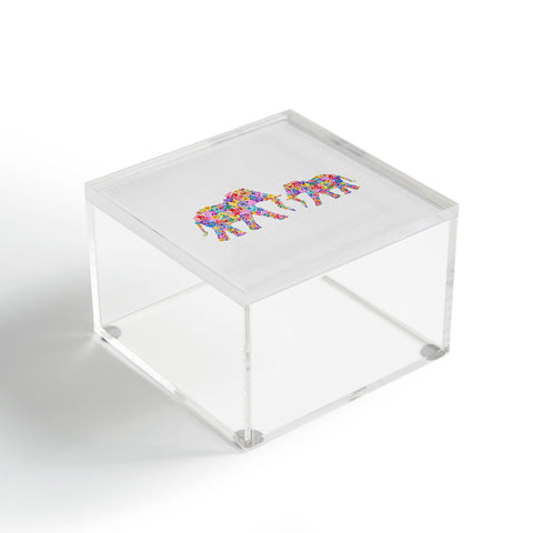 Orara Studio Floral Elephants Acrylic Box