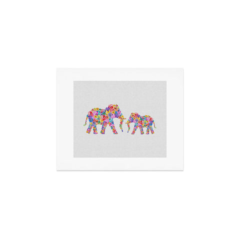 Orara Studio Floral Elephants Art Print