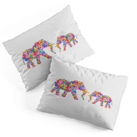 Orara Studio Floral Elephants Pillow Shams