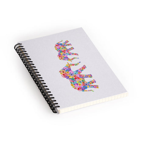Orara Studio Floral Elephants Spiral Notebook