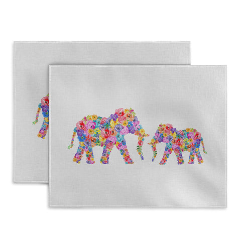 Orara Studio Floral Elephants Placemat
