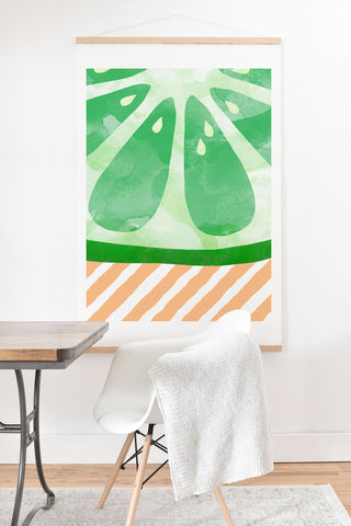Orara Studio Fruit Painting Lime Art Print And Hanger