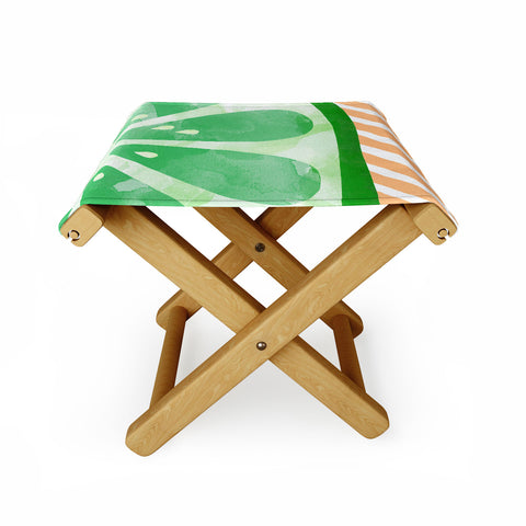 Orara Studio Fruit Painting Lime Folding Stool