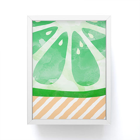 Orara Studio Fruit Painting Lime Framed Mini Art Print