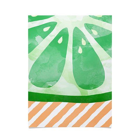Orara Studio Fruit Painting Lime Poster