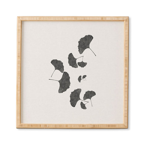 Orara Studio Ginkgo Leaf Black and White I Framed Wall Art