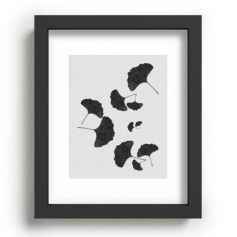 Orara Studio Ginkgo Leaf Black and White I Recessed Framing Rectangle