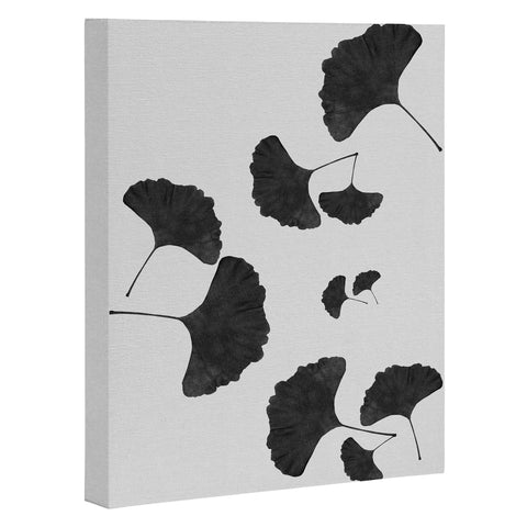 Orara Studio Ginkgo Leaf Black and White I Art Canvas