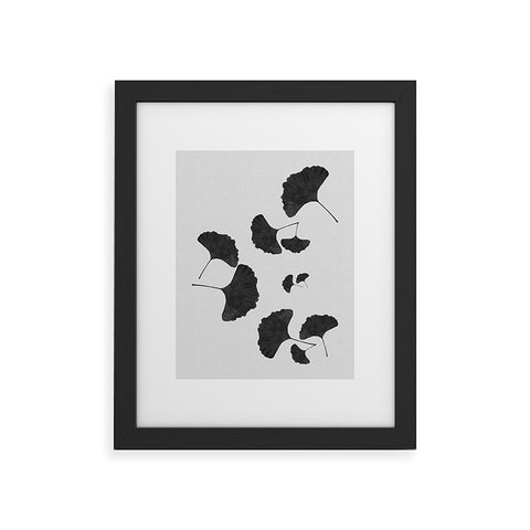 Orara Studio Ginkgo Leaf Black and White I Framed Art Print