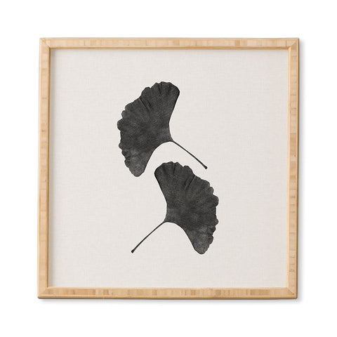 Orara Studio Ginkgo Leaf Black and White II Framed Wall Art