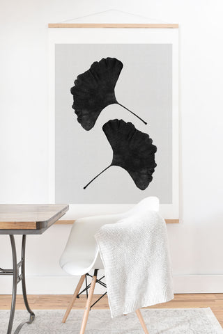 Orara Studio Ginkgo Leaf Black and White II Art Print And Hanger