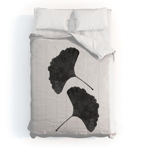 Orara Studio Ginkgo Leaf Black and White II Comforter