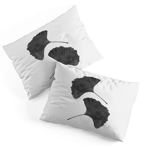 Orara Studio Ginkgo Leaf Black and White II Pillow Shams