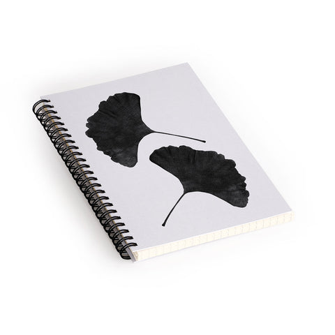 Orara Studio Ginkgo Leaf Black and White II Spiral Notebook