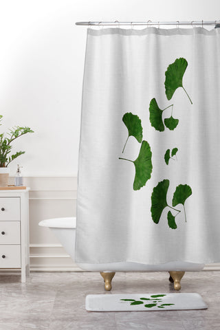 Orara Studio Ginkgo Leaf I Shower Curtain And Mat