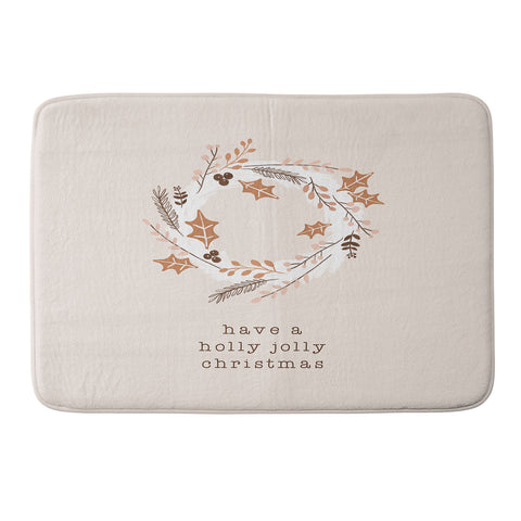 Orara Studio Have A Holly Jolly Christmas Memory Foam Bath Mat