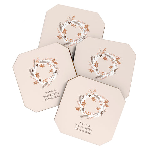 Orara Studio Have A Holly Jolly Christmas Coaster Set