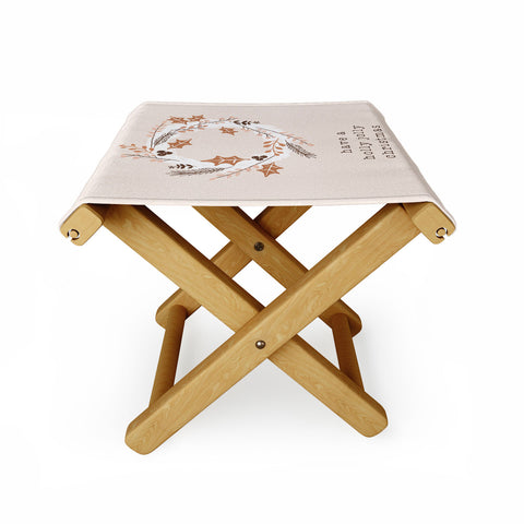 Orara Studio Have A Holly Jolly Christmas Folding Stool