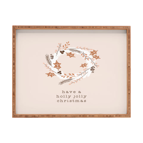 Orara Studio Have A Holly Jolly Christmas Rectangular Tray