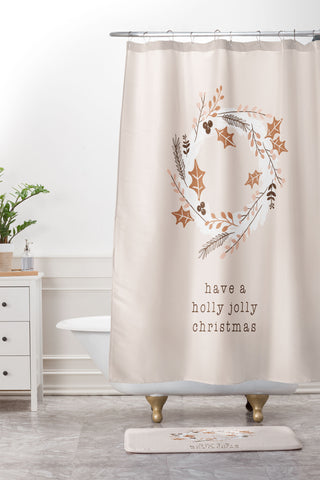 Orara Studio Have A Holly Jolly Christmas Shower Curtain And Mat