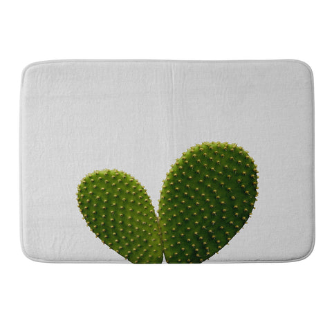 Orara Studio Heart Cactus Memory Foam Bath Mat