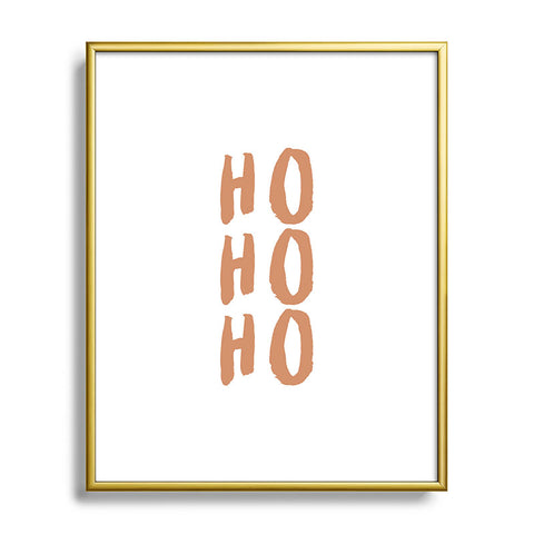 Orara Studio Ho Ho Ho Quote Metal Framed Art Print