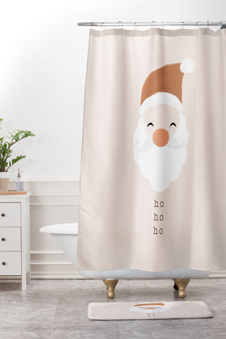 Orara Studio Ho Ho Ho Santa Shower Curtain And Mat