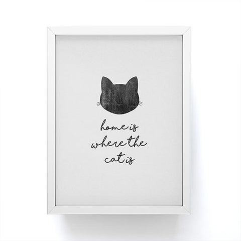 Orara Studio Home Is Where The Cat Is Framed Mini Art Print