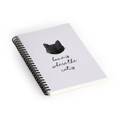 Orara Studio Home Is Where The Cat Is Spiral Notebook
