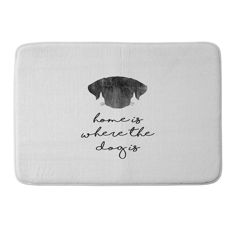 Orara Studio Home Is Where The Dog Is Memory Foam Bath Mat