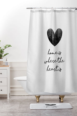 Orara Studio Home Is Where The Heart Is Shower Curtain And Mat