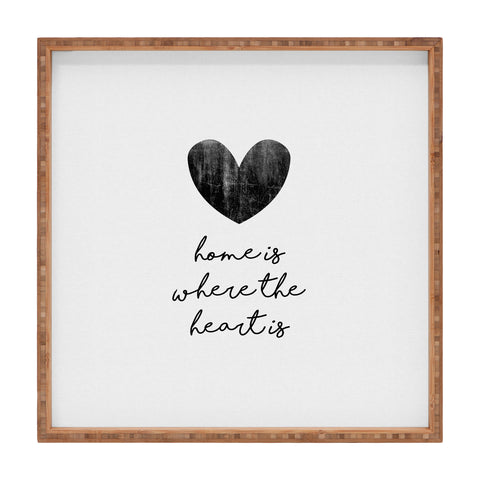 Orara Studio Home Is Where The Heart Is Square Tray