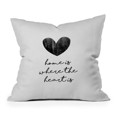 Orara Studio Home Is Where The Heart Is Throw Pillow