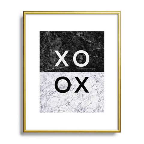 Orara Studio Hugs And Kisses Quote Metal Framed Art Print