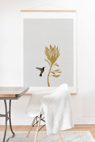 Orara Studio Hummingbird and Flower I Art Print And Hanger