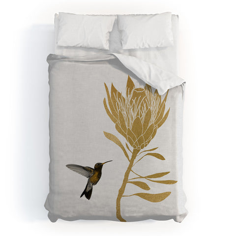 Orara Studio Hummingbird and Flower I Duvet Cover