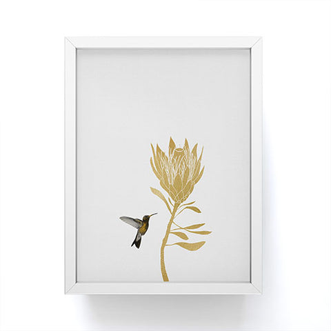 Orara Studio Hummingbird and Flower I Framed Mini Art Print
