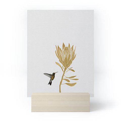 Orara Studio Hummingbird and Flower I Mini Art Print