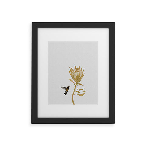 Orara Studio Hummingbird and Flower I Framed Art Print