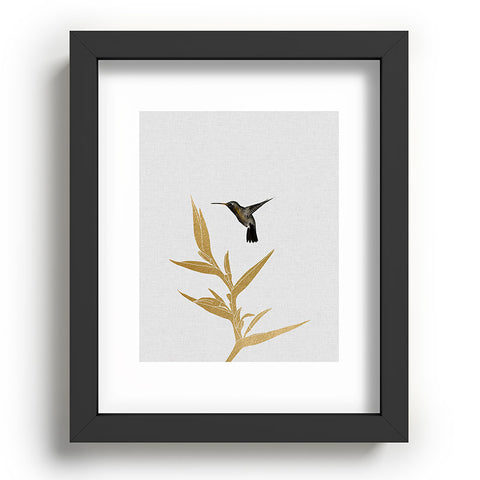 Orara Studio Hummingbird and Flower II Recessed Framing Rectangle