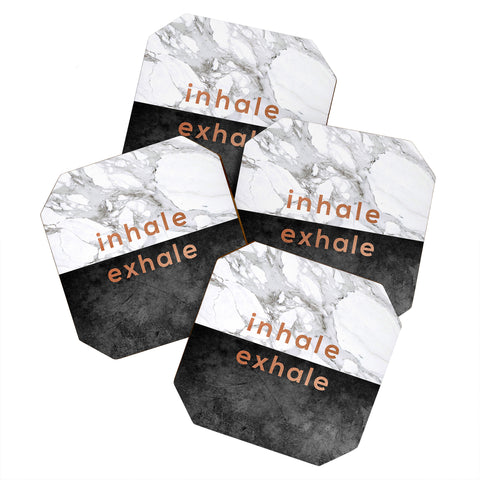 Orara Studio Inhale Exhale Quote Coaster Set