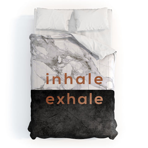 Orara Studio Inhale Exhale Quote Comforter