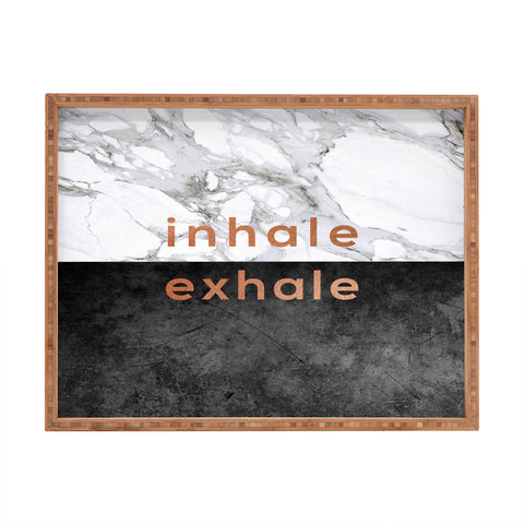 Orara Studio Inhale Exhale Quote Rectangular Tray