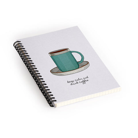 Orara Studio Keep Calm And Drink Coffee Spiral Notebook