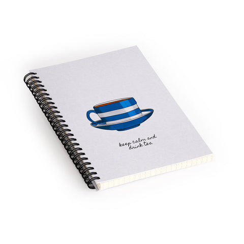 Orara Studio Keep Calm And Drink Tea Spiral Notebook