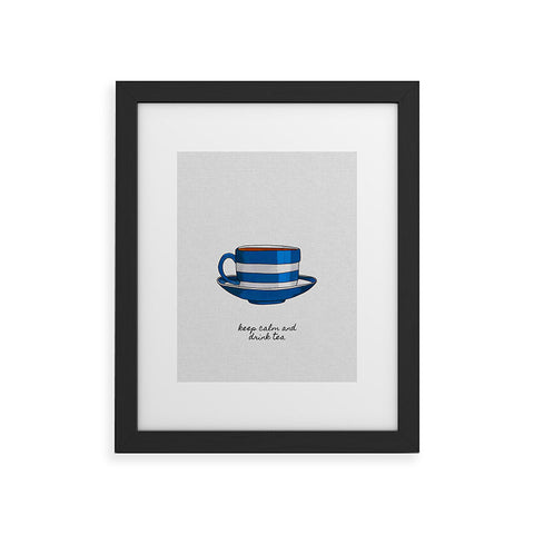 Orara Studio Keep Calm And Drink Tea Framed Art Print