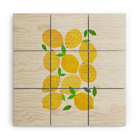 Orara Studio Lemon Crowd Wood Wall Mural