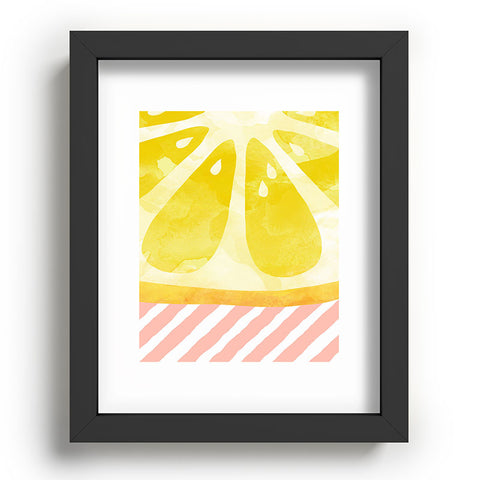 Orara Studio Lemon Fruit Painting Recessed Framing Rectangle