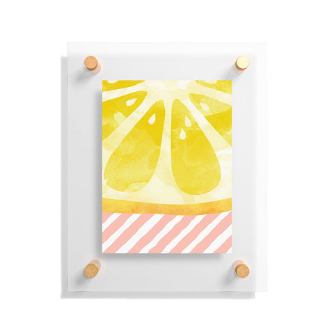 Orara Studio Lemon Fruit Painting Floating Acrylic Print