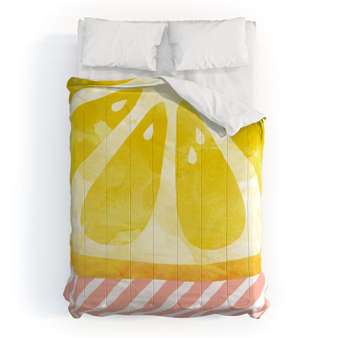 Orara Studio Lemon Fruit Painting Comforter